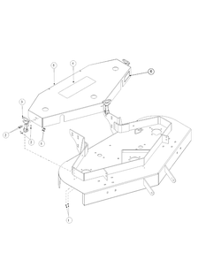 Deck Cover Diagram and Parts List for G1752 55AE224T150-WAM Cub Cadet Lawn Mower